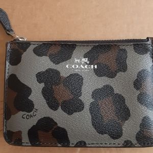 Rare Vtg Leather Coach Ocelot Wristlet